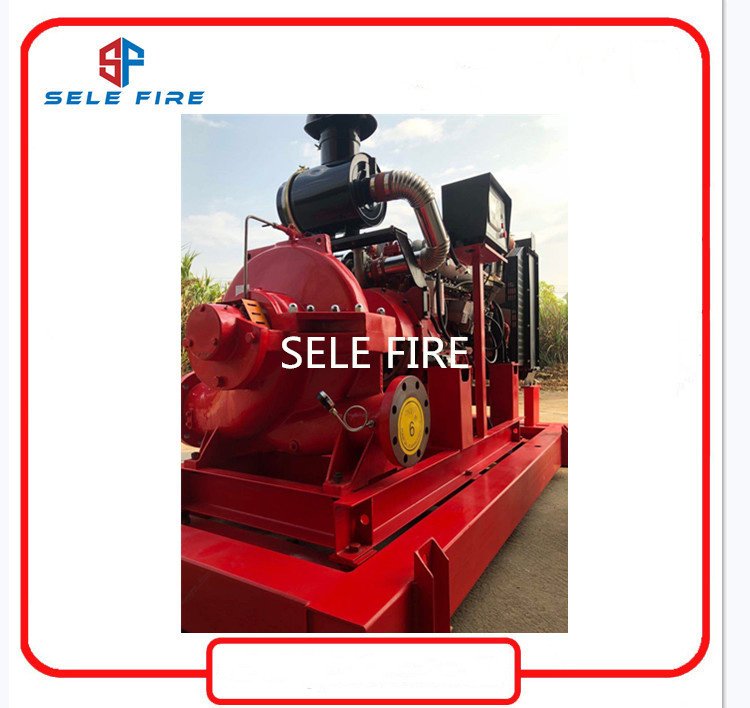 UL/FM Listed Diesel Engine Driven Split Case Centrifugal Fire Fighting Equipment Double Suction Fire Pump, Nfpa Listed Diesel Engine Fire Water Pump