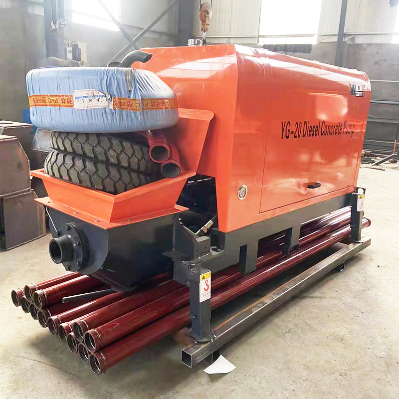 Small Mortar Spraying Machine Concrete Mixer Construction Machinery Electric Diesel Engine Mobile Portable Trailer Mounted Concrete Pump for Sale