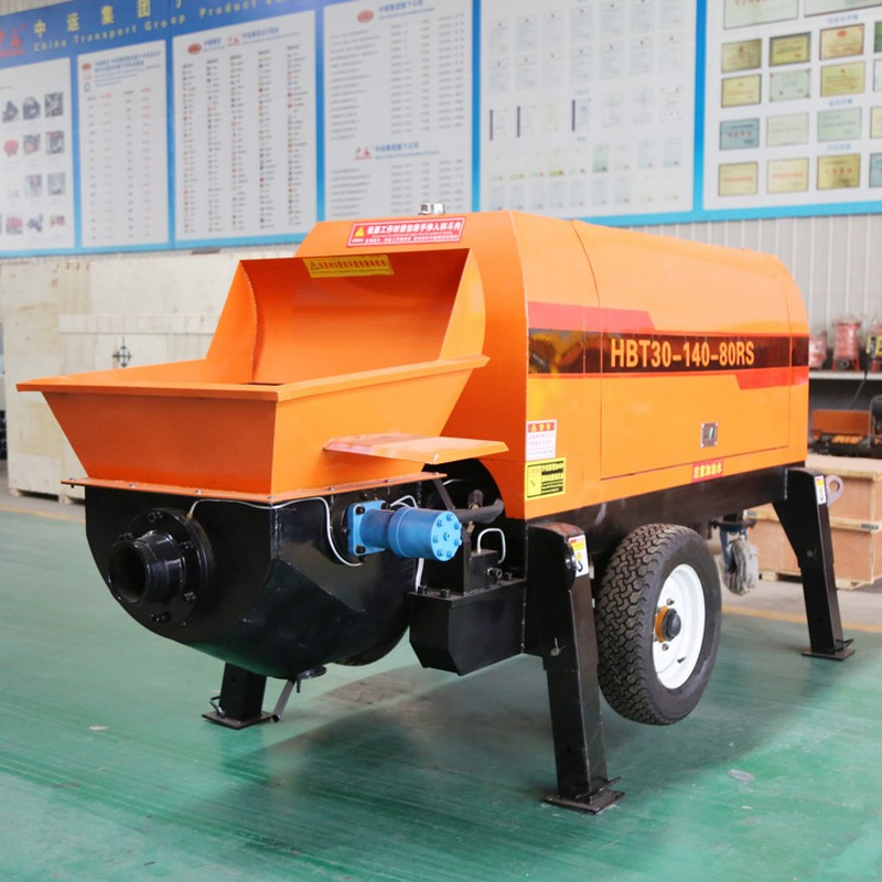 Portable Construction Mobile Mini Conveying Pumping Diesel Electric Trailer Mounted Transfer Hydraulic Cement Concrete Mortar Spray Machine Truck Mixer Pump