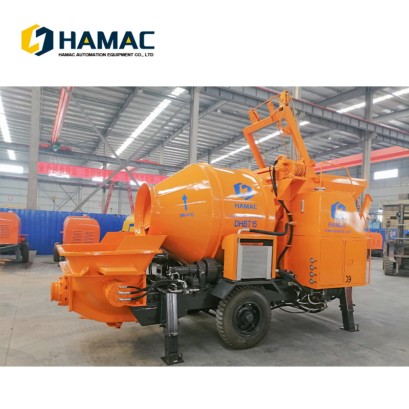 Hamac Hbt15 Electric Mobile Concrete Mixer with Pump in Ghana Price