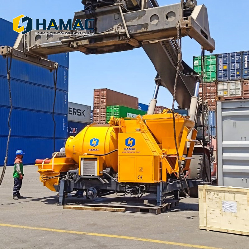 Hamac Hbt15 Electric Mobile Concrete Mixer with Pump in Ghana Price