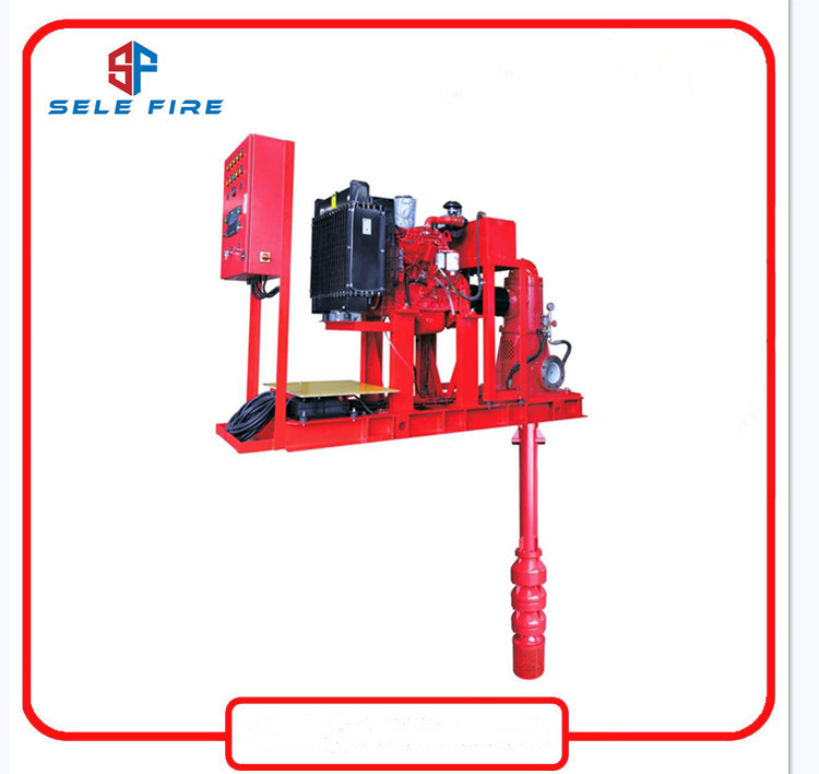 UL Listed FM Approved Engine Driven Diesel Vertical Turbine Centrifugal Fire Pump, High Capacity Vertical Diesel Fire Fighting Water Sump Pump