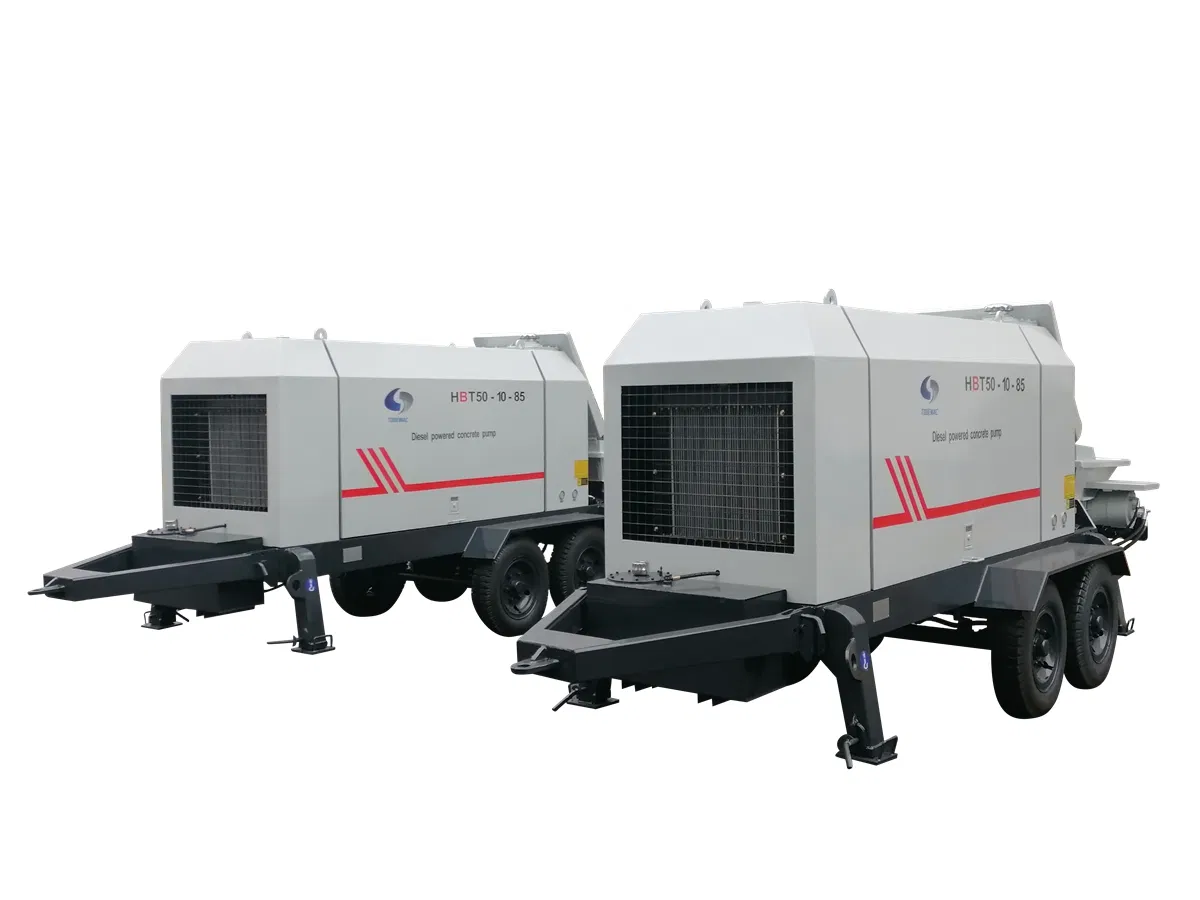 Trailer Mounted Mobile Concrete Pump for Conveying Concrete Function Mini Portable Concrete Pump for Community Construction