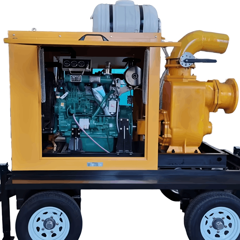 Good Quality High Vacuum Mobile Diesel Diesel Water Pump with High Flow