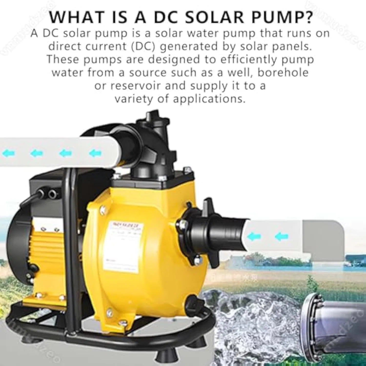 Solar Powered Portable Irrigation Water Pump with Stand for Irrigation System Large Flow, Can Be Customized