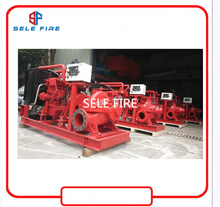 UL/FM Listed Diesel Engine Driven Split Case Centrifugal Fire Fighting Equipment Double Suction Fire Pump, Nfpa Listed Diesel Engine Fire Water Pump