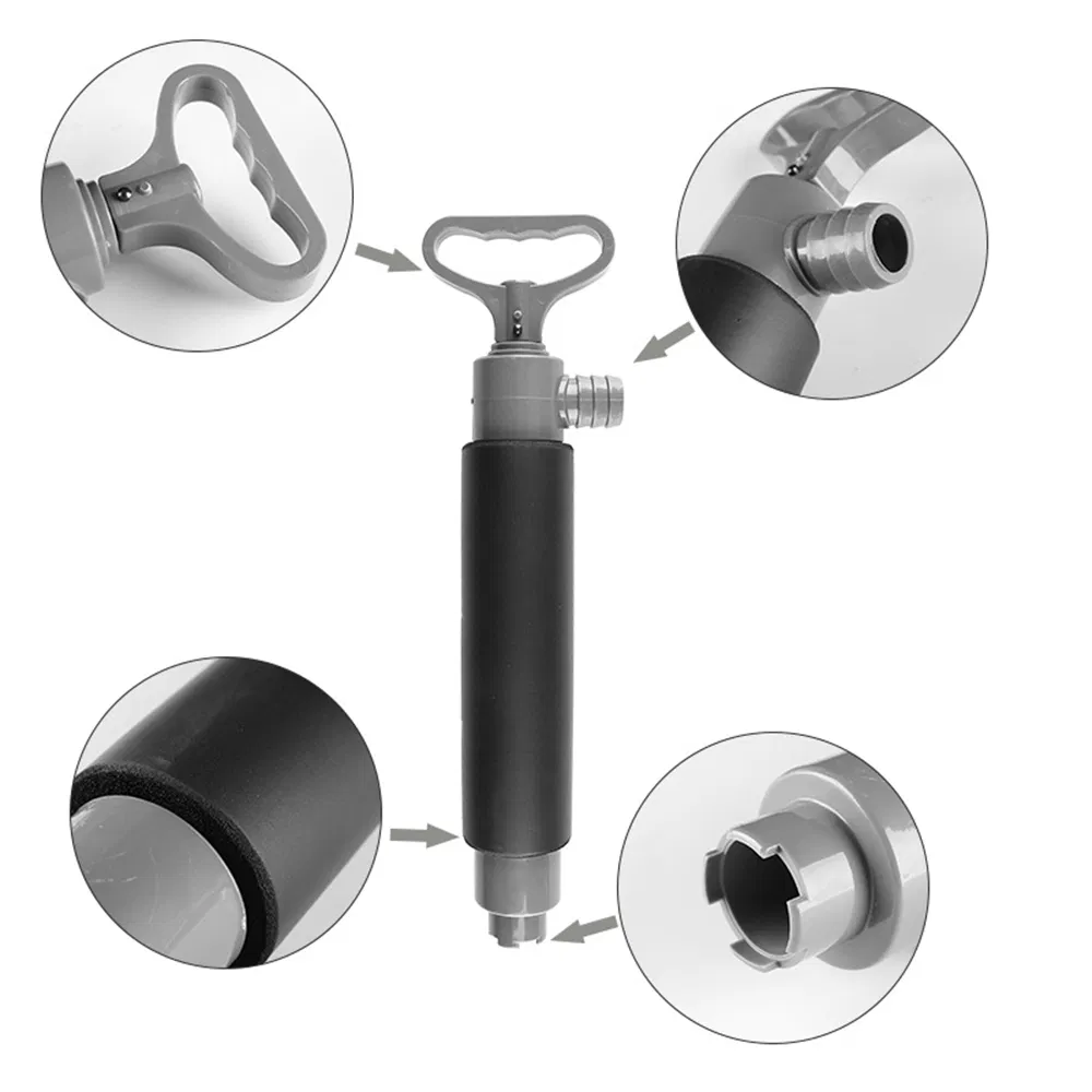 Emergency Hand Bilge Pump with Hose Portable Floating Water Removal Tool Wyz19079