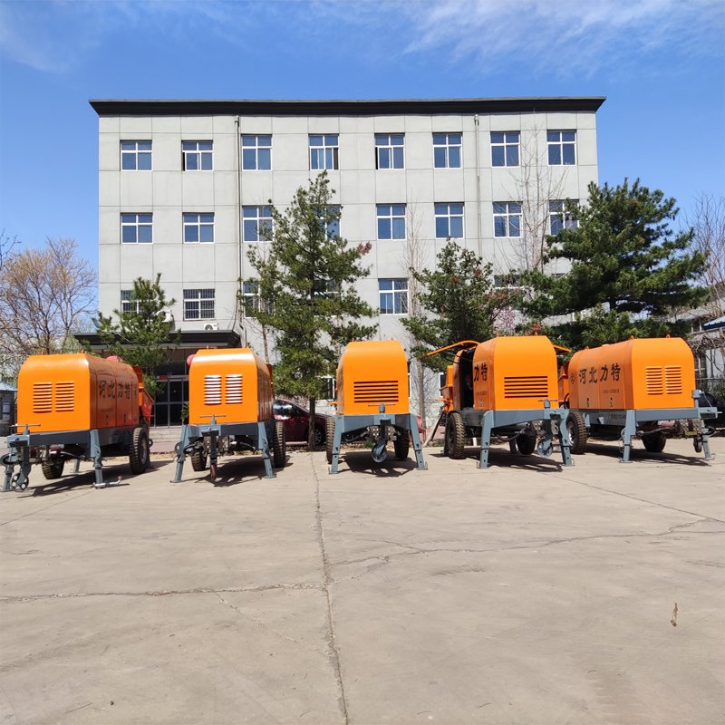 Mini Concrete Pump Diesel Portable Semi-Automatic Concrete Pump Construction Equipment