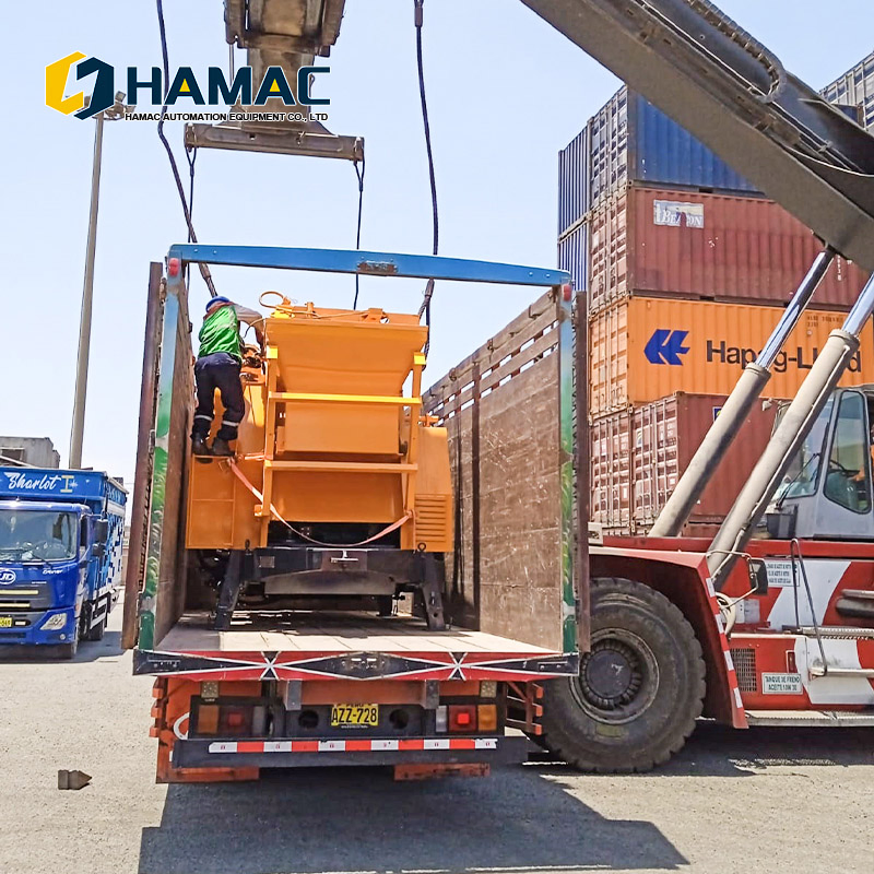 Hamac Hbt15 Electric Mobile Concrete Mixer with Pump in Ghana Price