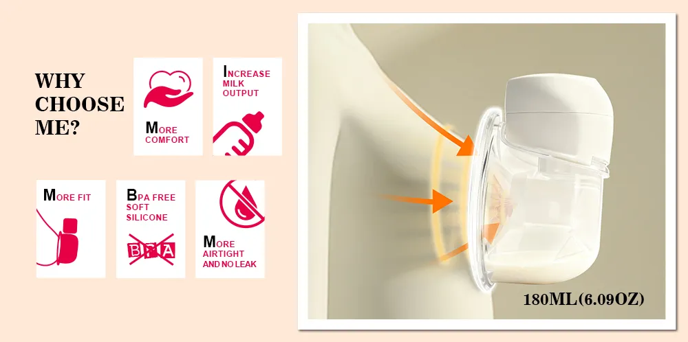 Wholesale Portable Breast Milk Wearable Bilateral Dual Double Baby Electric Breast Pump