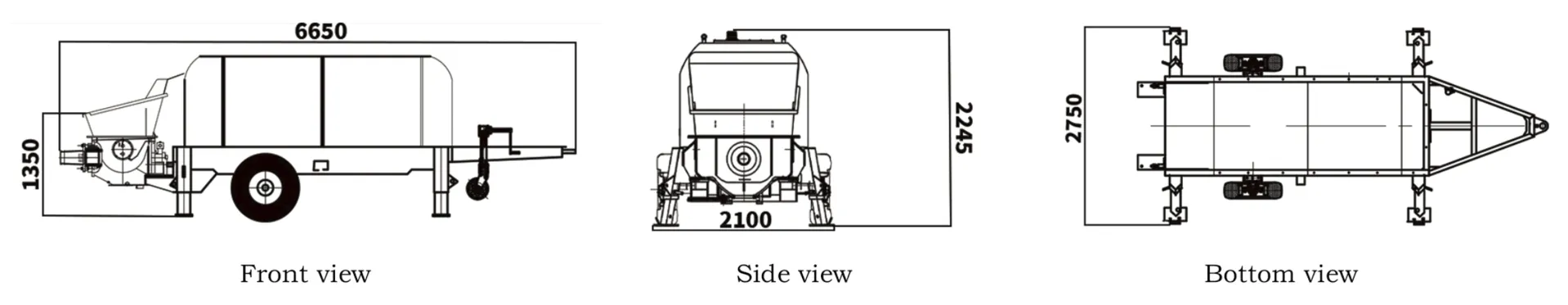 Mini Concrete Pump Diesel Portable Semi-Automatic Concrete Pump Construction Equipment