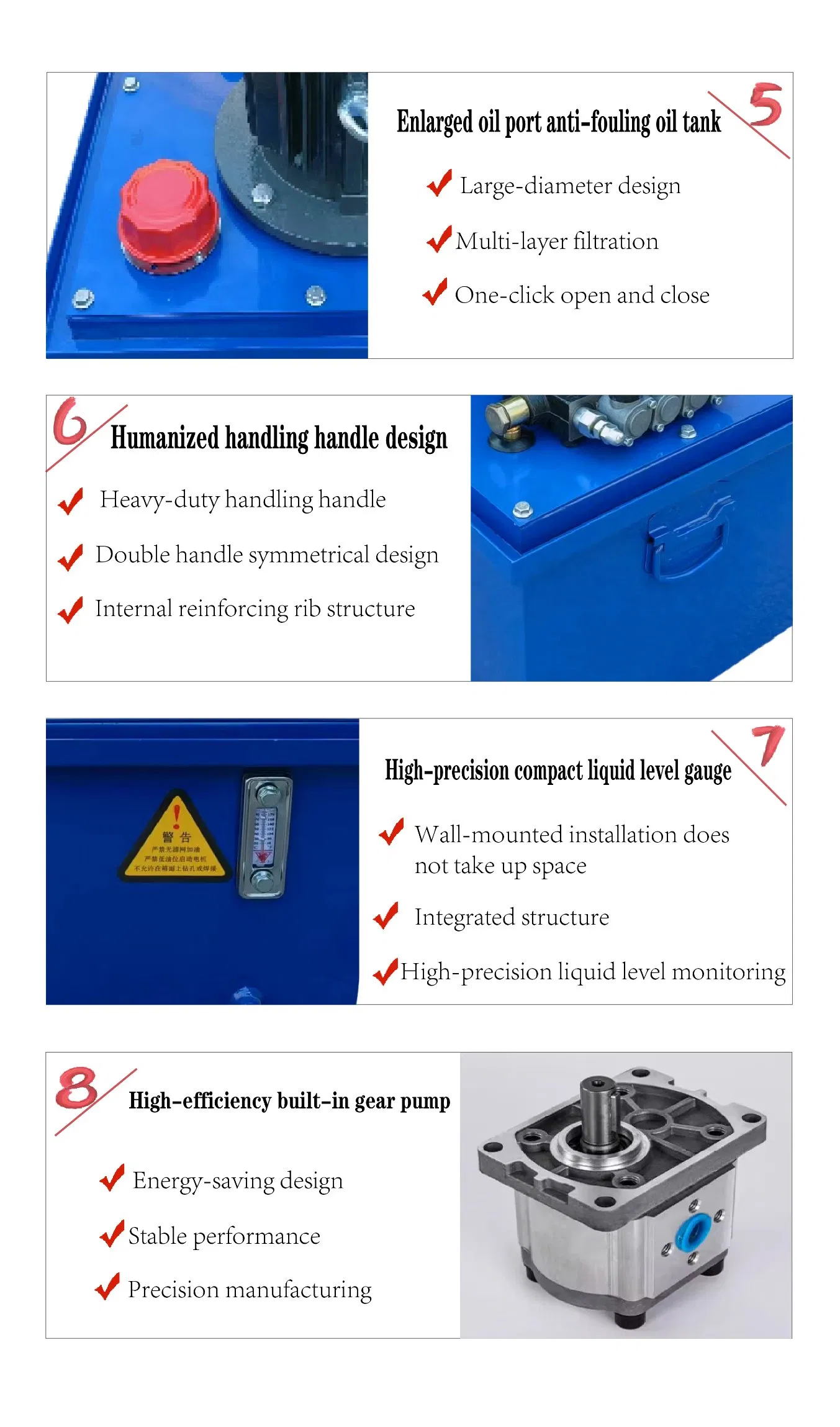 Custom Auto Manual Valve Mobile Hydraulic Station Oil Power Pump Hydraulic