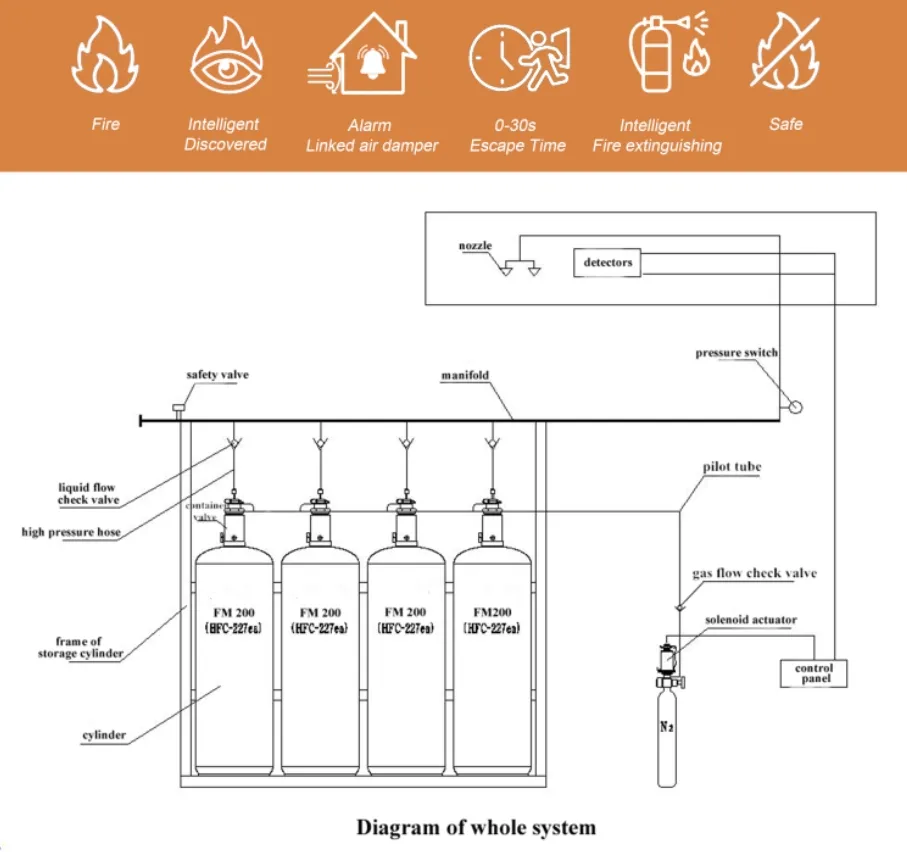 Pre-Engineered FM200 Fire Fighting Equipment Installation