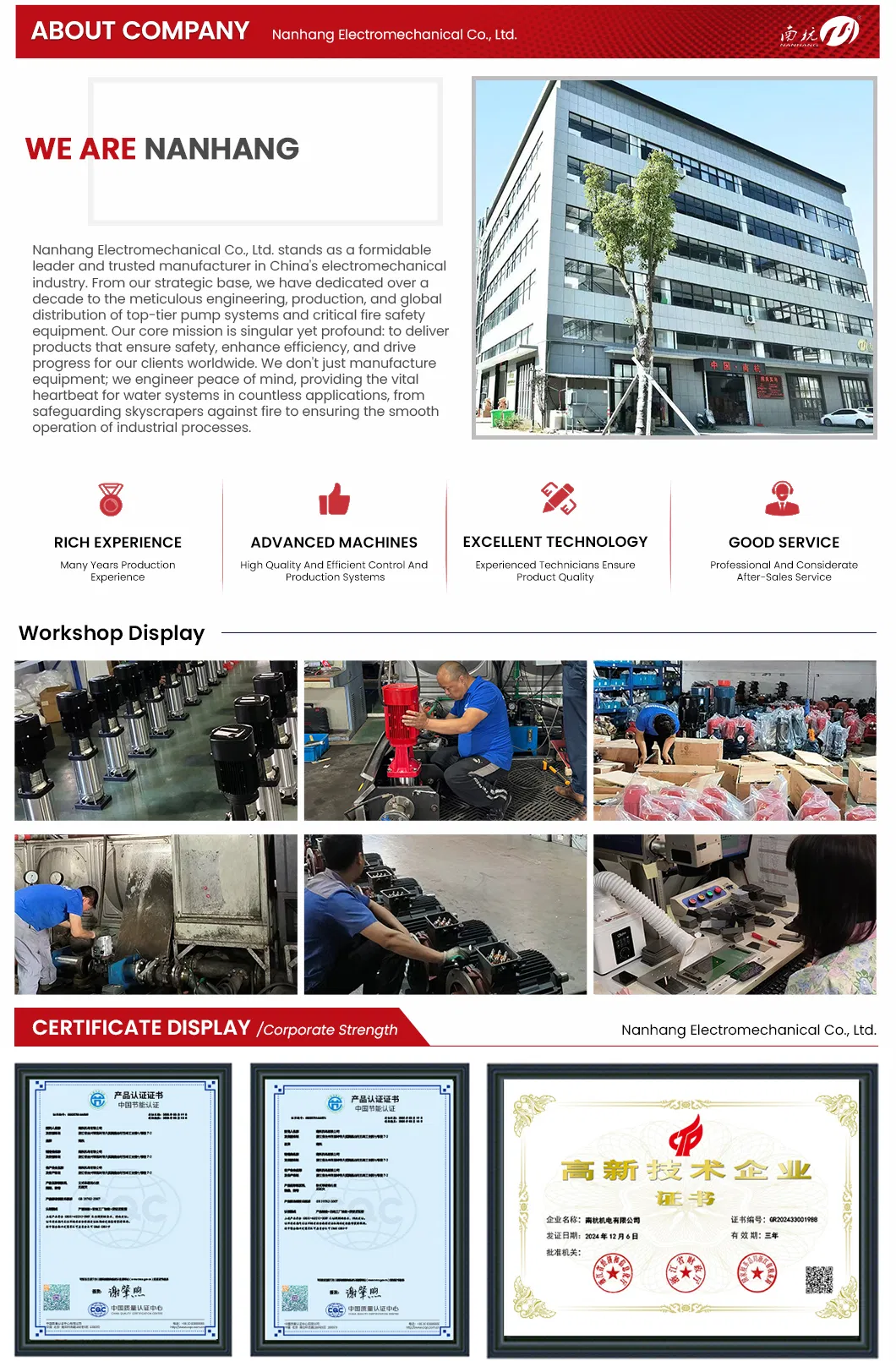 Advanced Technology Cdl Vertical Inline Centrifugal Pump for Irrigation Networks