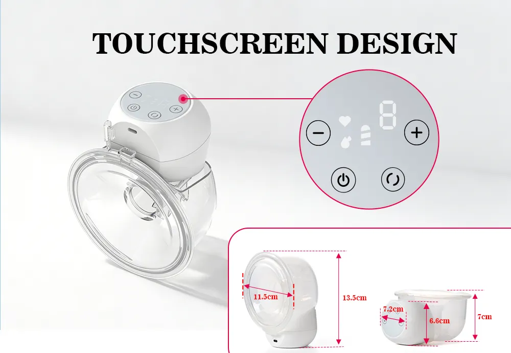 Wholesale Double 3 Modes Hands Free Breast Pump Electric Breast Milk Pump Portable Electric Breast Pump