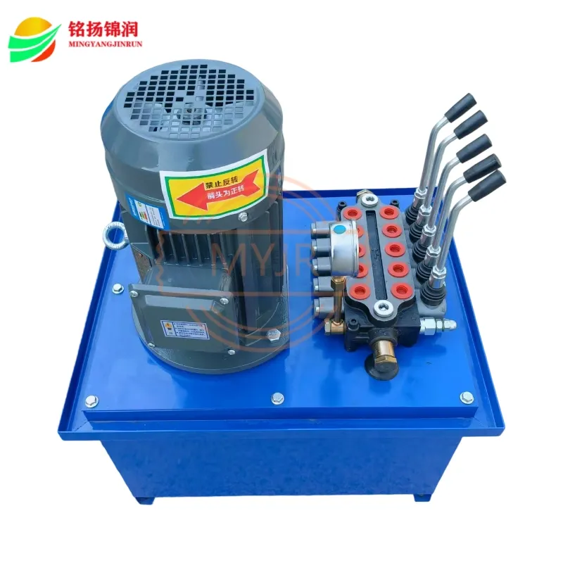 Custom Auto Manual Valve Mobile Hydraulic Station Oil Power Pump Hydraulic