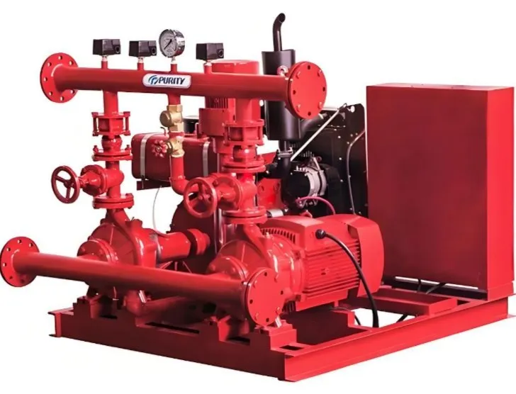 Electric Fire Pump System Diesel Engine Irrigation Centrifugal Water Well Submersible Pump Pressure Boosting Water Fire Fighting Equipment