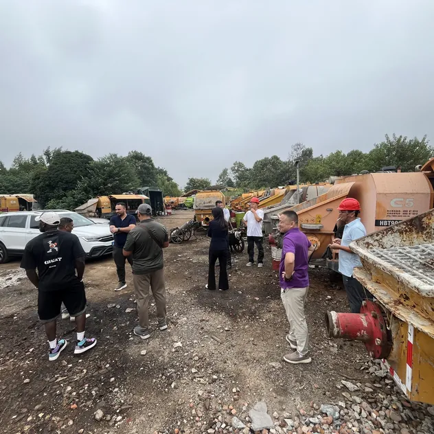 Used Sanny Diesel Trailer Conctrete Pump Hbt8018c-5 85m3/H Trailer Pump with Brand New Condition Small Concrete Pump Mini Concrete Pump Portable Concrete Pump