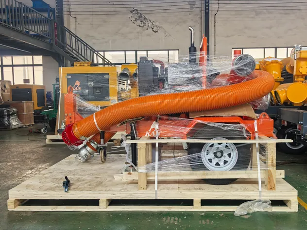 High Suction Flood Control Irrigation Mobile Trailer Diesel Engine Self-Priming Centrifugal Water Pump