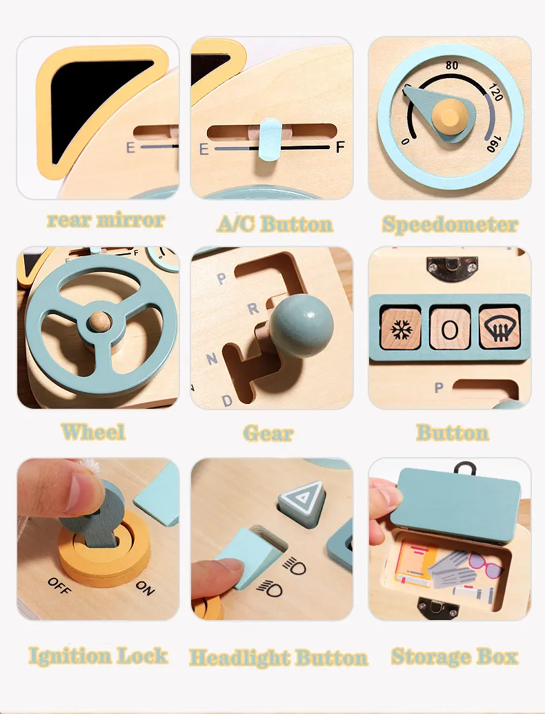 Wooden Driving Toy Detail