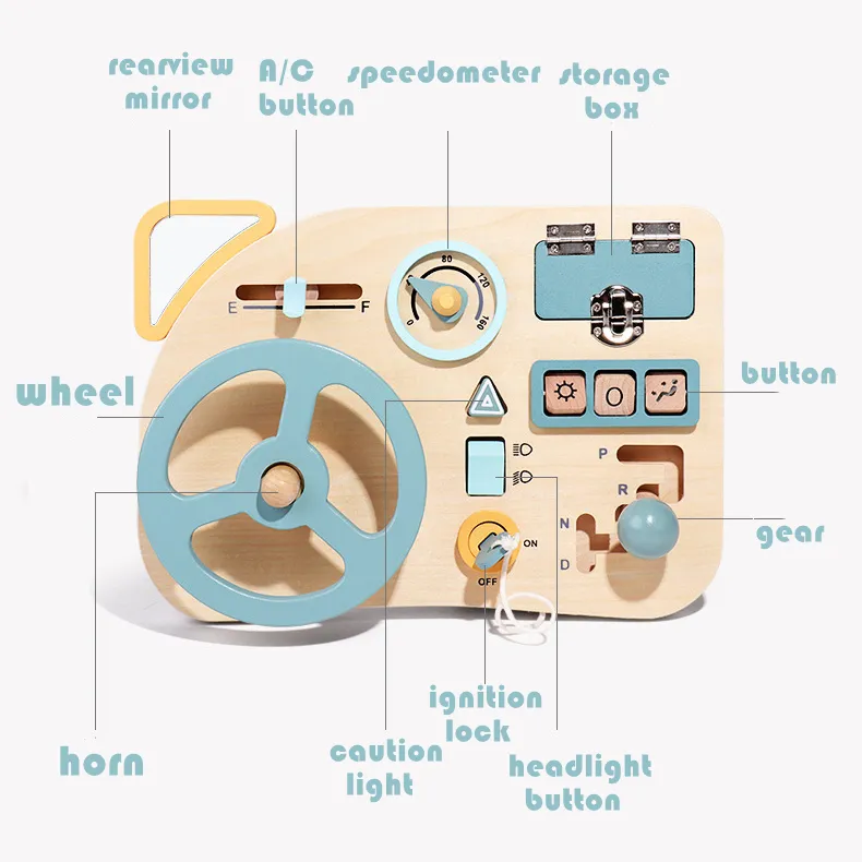 Wooden Driving Toy Front View