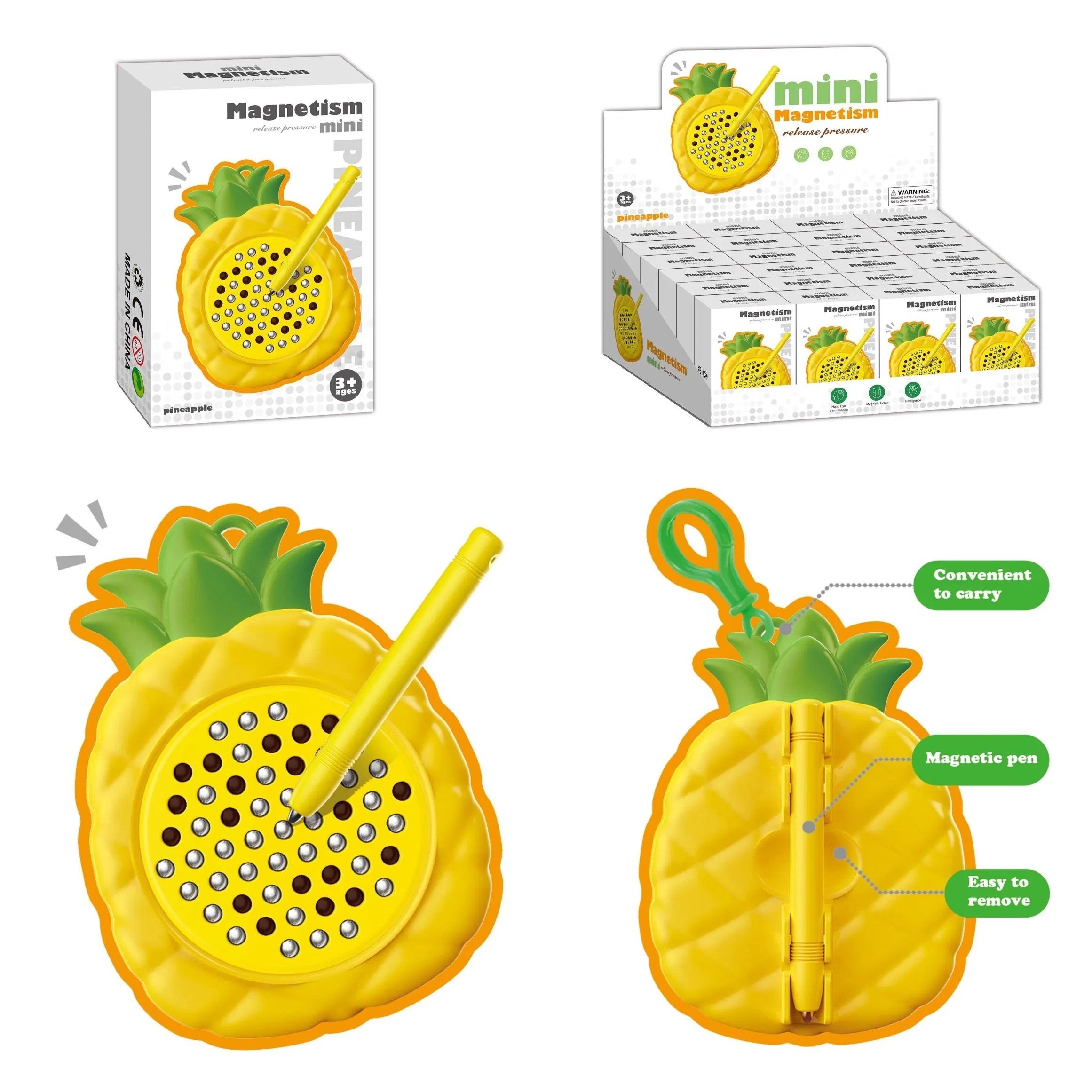 DIY Painting Toys Fruit Shape Play Games Magnetic Ball Magnetic Drawing Board Educational Painter Gift Toys for Baby