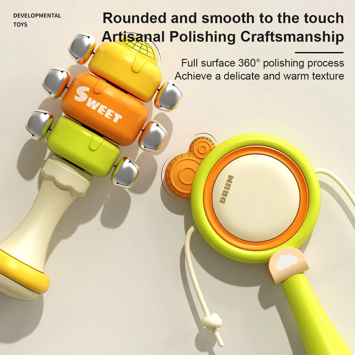 Educational Baby Toys Musical Instruments Drum Trumpet Baby Rattle for Newborn