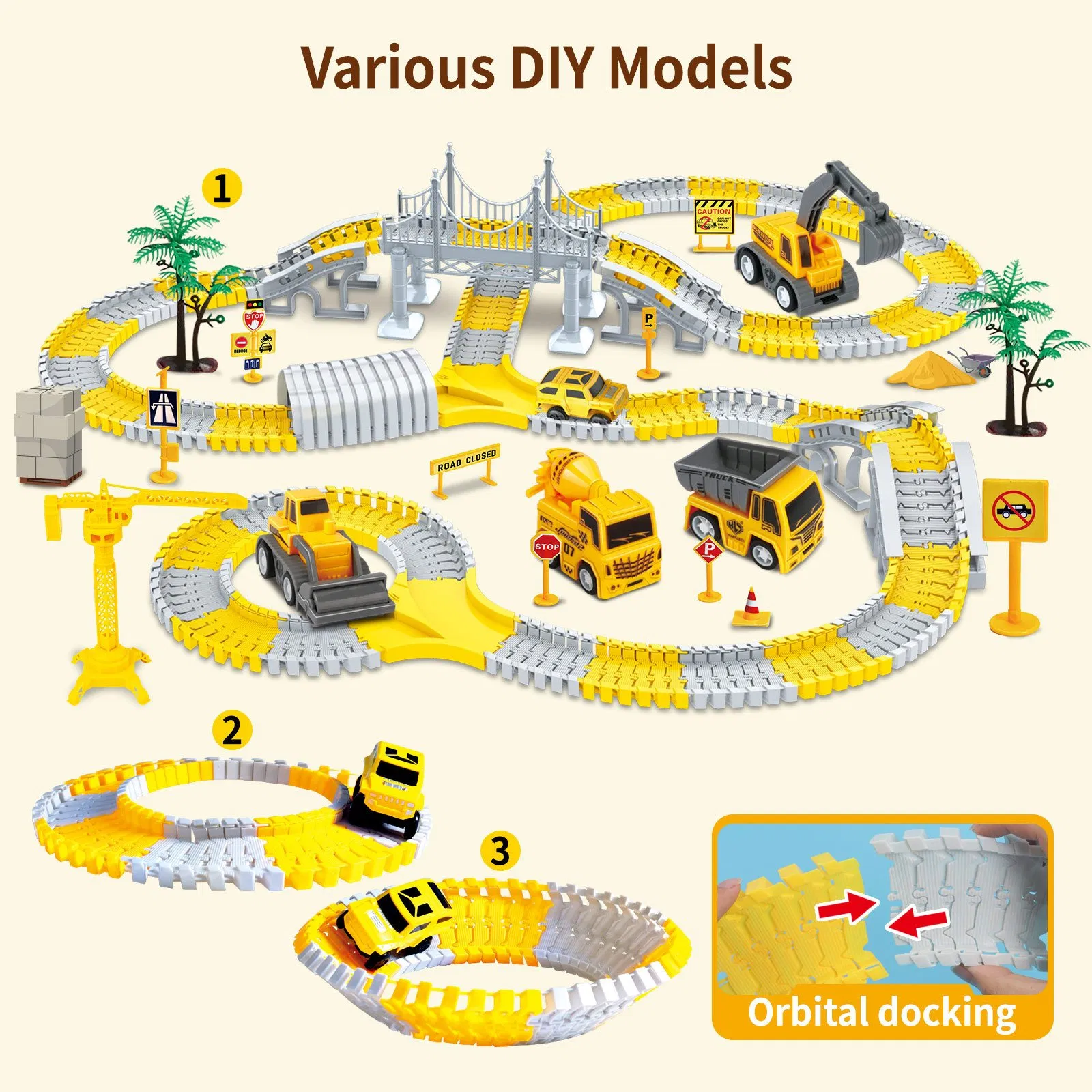 Hot Selling Educational Building Blocks Track Toy Set Disassembly Engineering Vehicle Educational Building Blocks Toys
