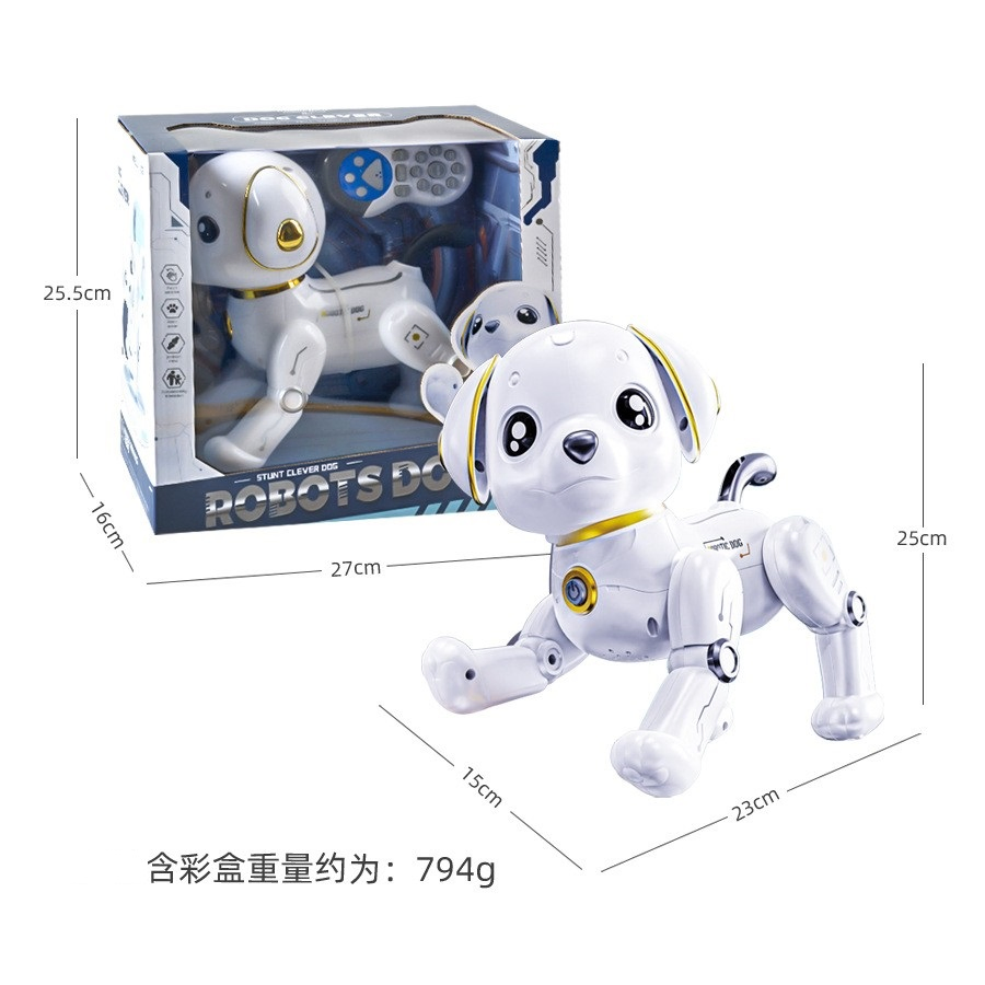 Hot Sale Wholesale Intelligent Ai Programming Remote Control Robot Dog Toys in Plastic Gift Box for Boys and Girls Made of ABS Plastic