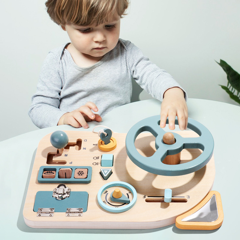 Montessori Toy Pretend Play Kids Driving Toys Wooden Toys