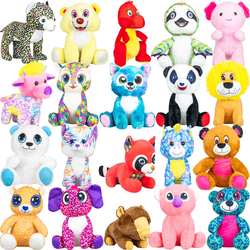 Plush Animals Toy Set Assortment Easter Christmas Bulk Stuffed Keychain Party Favors for Kids Small Animals Decorations Toys Carnival Prizes Birthday Goodie Bag