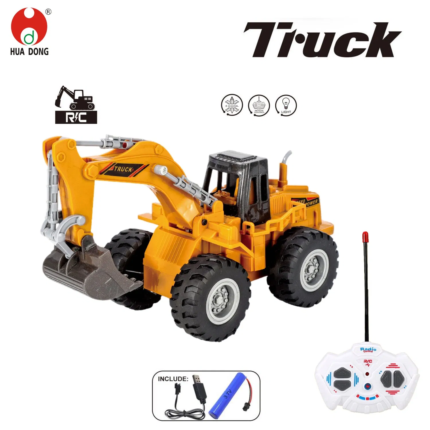 Factory Direct Wholesale Remote Control Construction Toy RC Crane Truck RC Loader Truck Toy Construction Machinery Remote Control Engineering Truck Toy