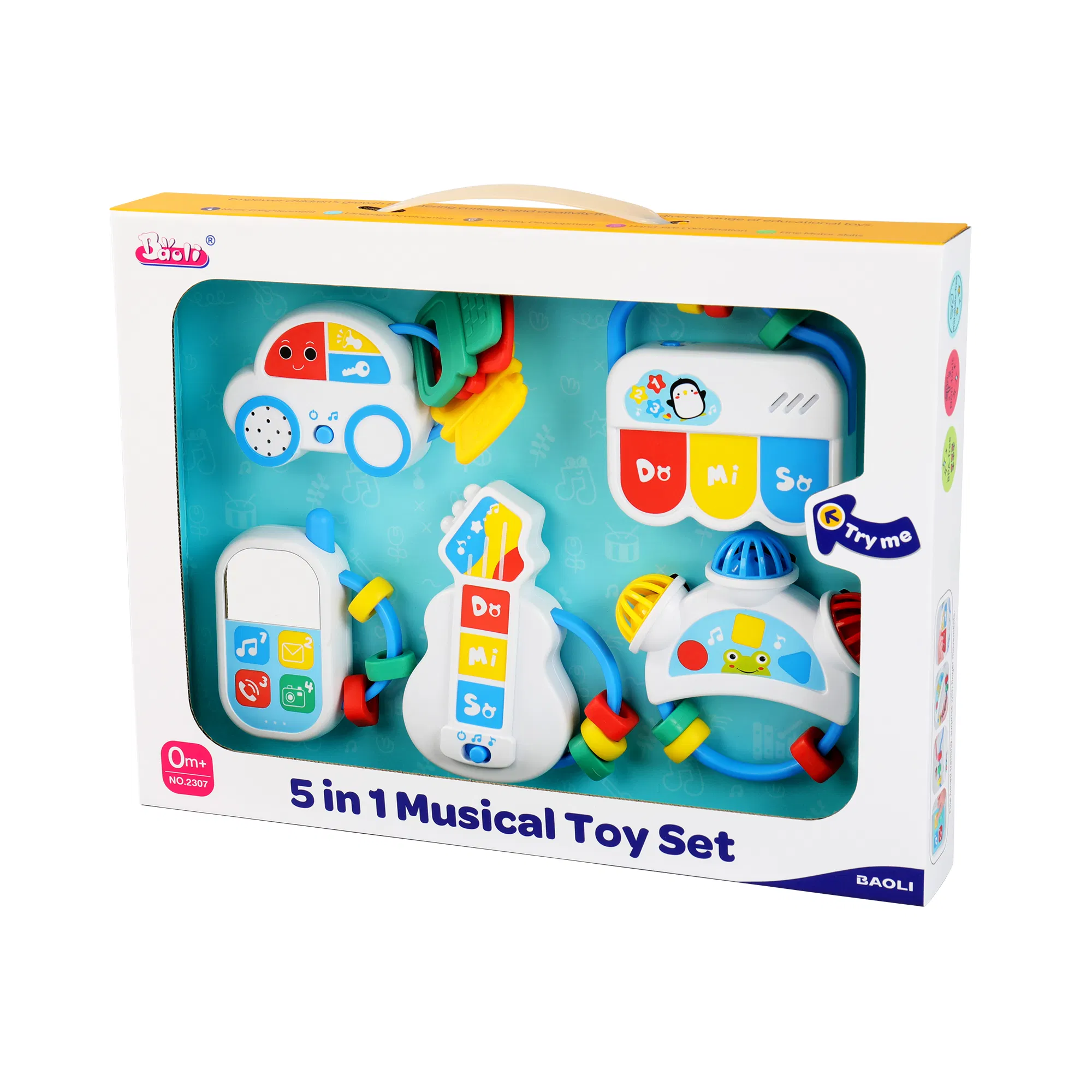 Baoli Baby Toy Musical Rattle Newborn Infant Tambourine Hand Rattle Toy