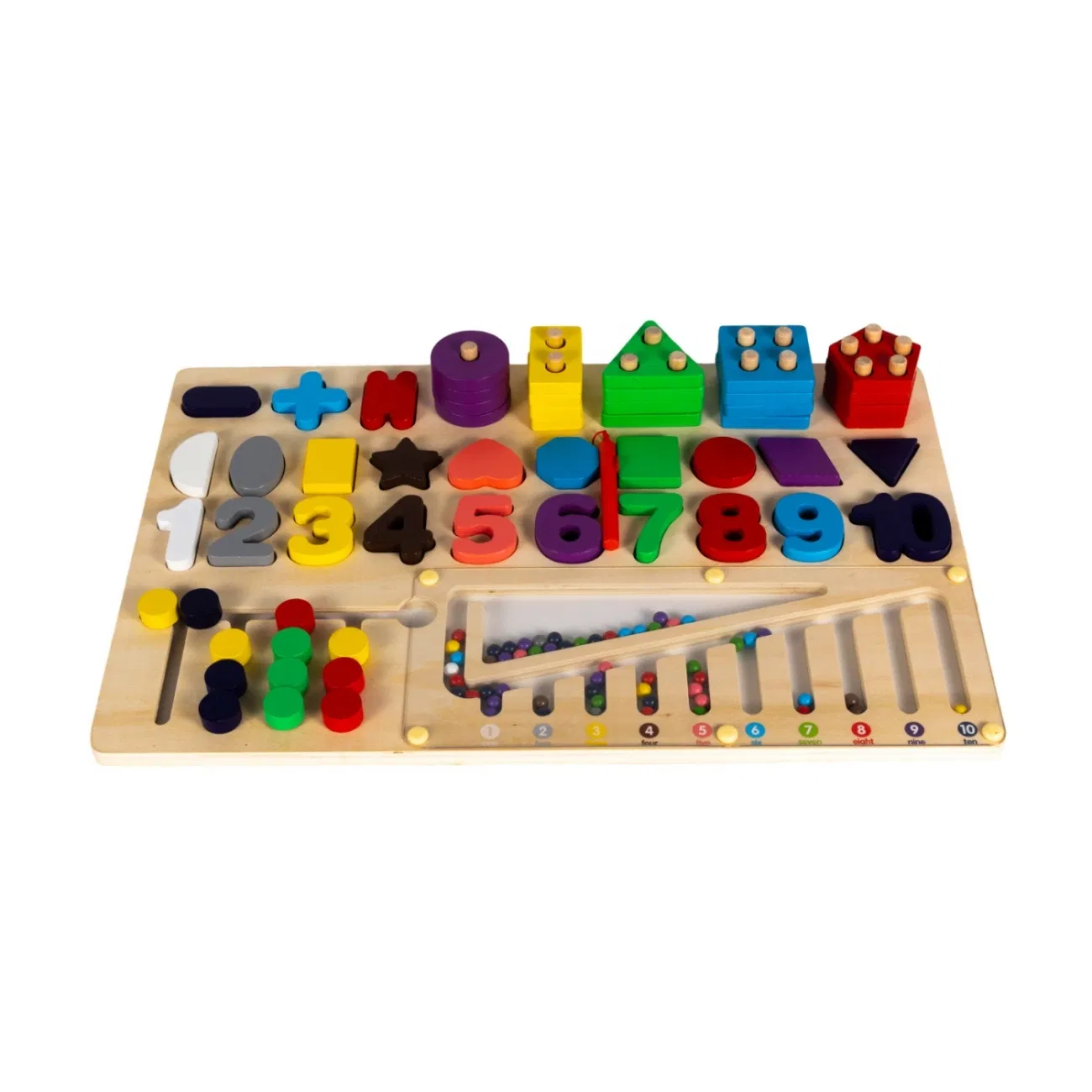 Montessori Learning Shape Sorter Number Early Education Wooden Jigsaw 3D Toy Puzzle