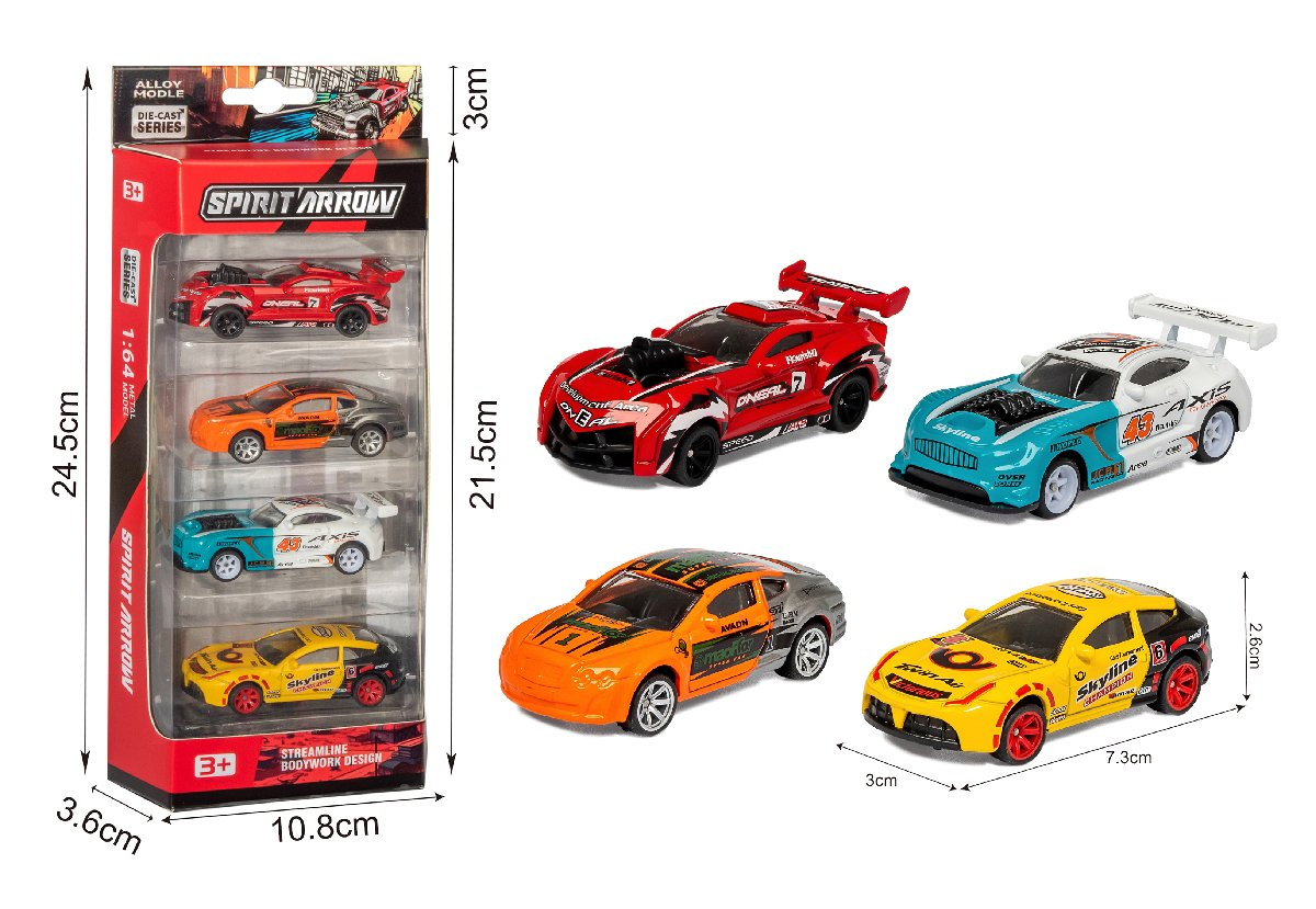 1: 64 Classic Simulation Metal Vehicle Wheels Toys Racing Cars Model Set Toy for Kids