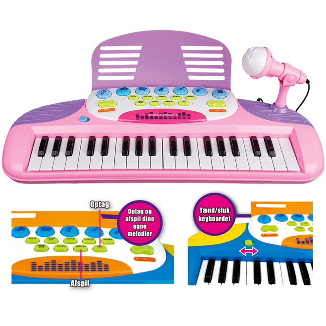 Children 37-Key Multifunctional Piano Toys Microphone Electronic Organ Educational Musical Instrument Toys with Chair MP3 Line Musical Instruments Toy