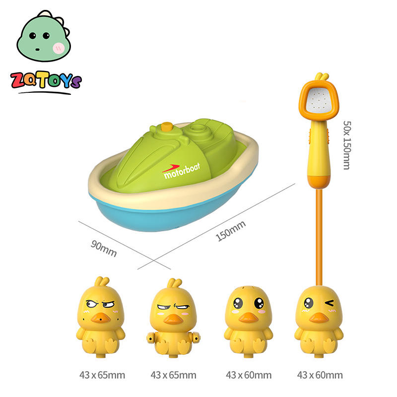 Zhiqu 2023 Electric Duck Shape Bath Boat Toy for Toddlers Summer Water Fun with Kids Plastic Baby Shower Playing Function