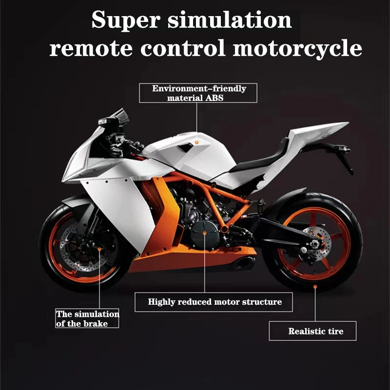 Wholesale 2.4GHz Remote Radio Control Electric Motorcycle Model RC Stunt Motorbike Juguete Vehicle Boy Children Gift Car Toy with Sound and Light
