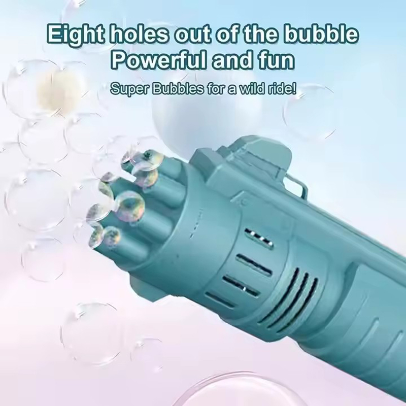 Outdoor Summer Bubble Shooting Machine Kids Automatic Electric Bubble Gun Toy