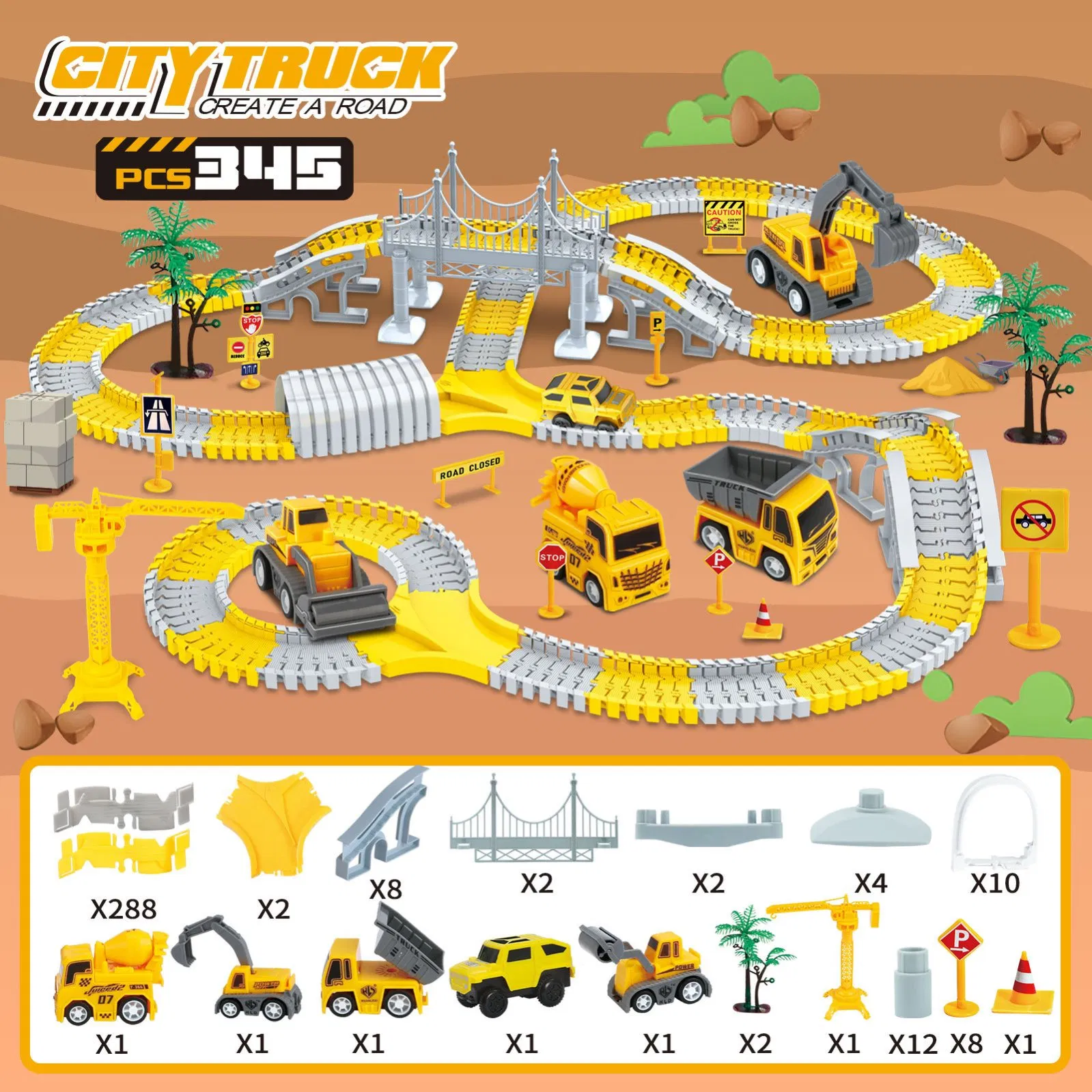 Hot Selling Educational Building Blocks Track Toy Set Disassembly Engineering Vehicle Educational Building Blocks Toys