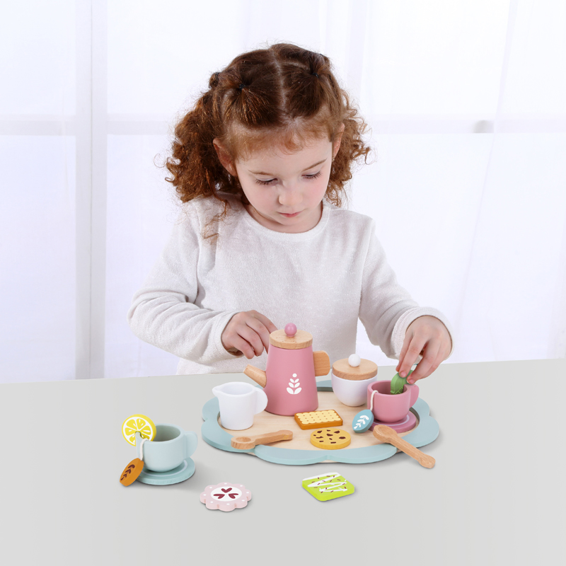 Joyful Afternoon Tea Children's Toy Set Wooden Kitchen Toys Pretend Toy Kids Role Play Toy