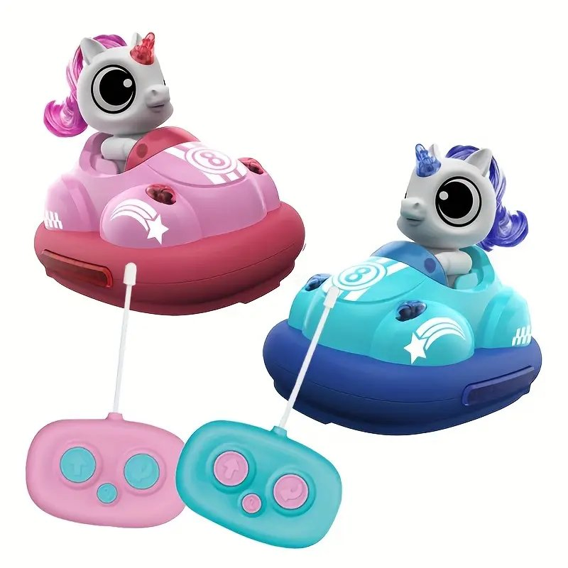 Remote Control Ejecting Bumper RC Car Toys for Toddlers with LED