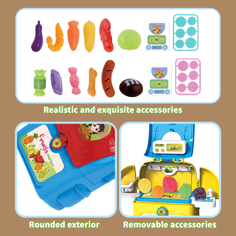 Mini Pretend Play Doctor Kitchen Interactive Makeup Dress up Beauty Girl Boy Animal Toy with Storage Bag