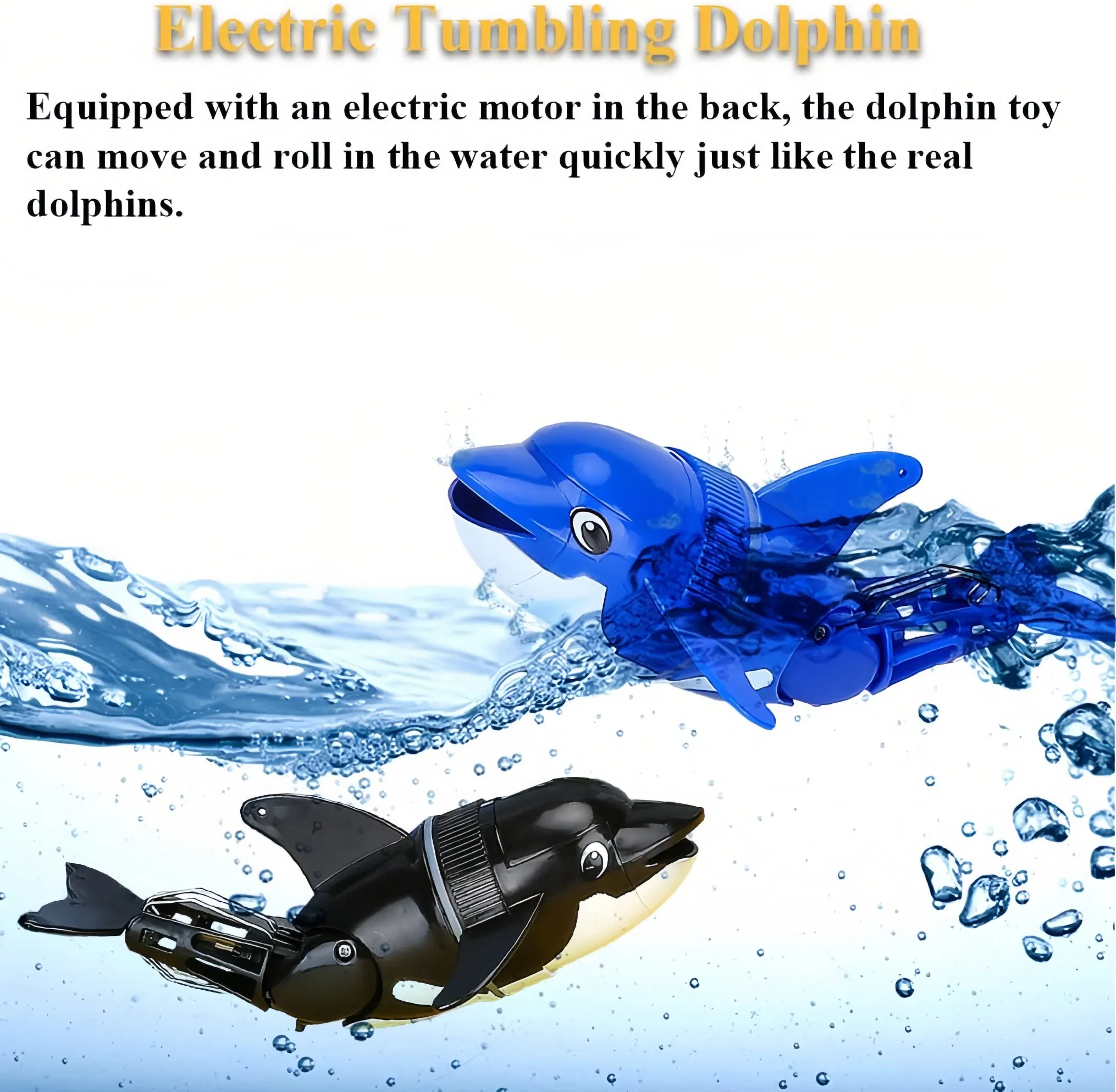 Funny RC Toy Electric Dolphin Baby Bathroom Bath Water Toy Simulation Electric Fish Toy Remote Control Toy for Kids