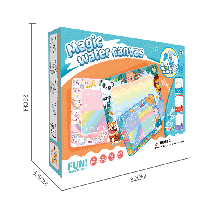 New Magical Water Canvas Children's Painting and Writing Blanket, Clear Water Graffiti, Educational Toy, Pattern Learning