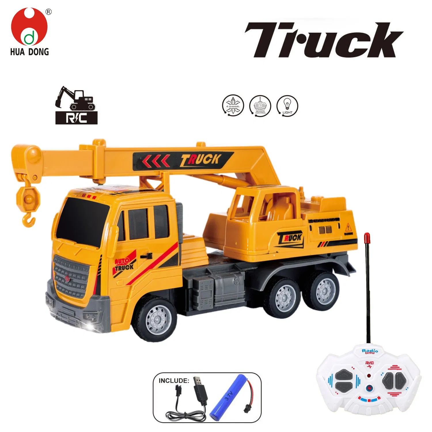 Factory Direct Wholesale Remote Control Construction Toy RC Crane Truck RC Loader Truck Toy Construction Machinery Remote Control Engineering Truck Toy