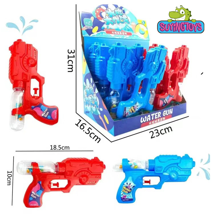 Colorful Water Shooter Gun Candy Toy for Kids Summer Fun Water Fight