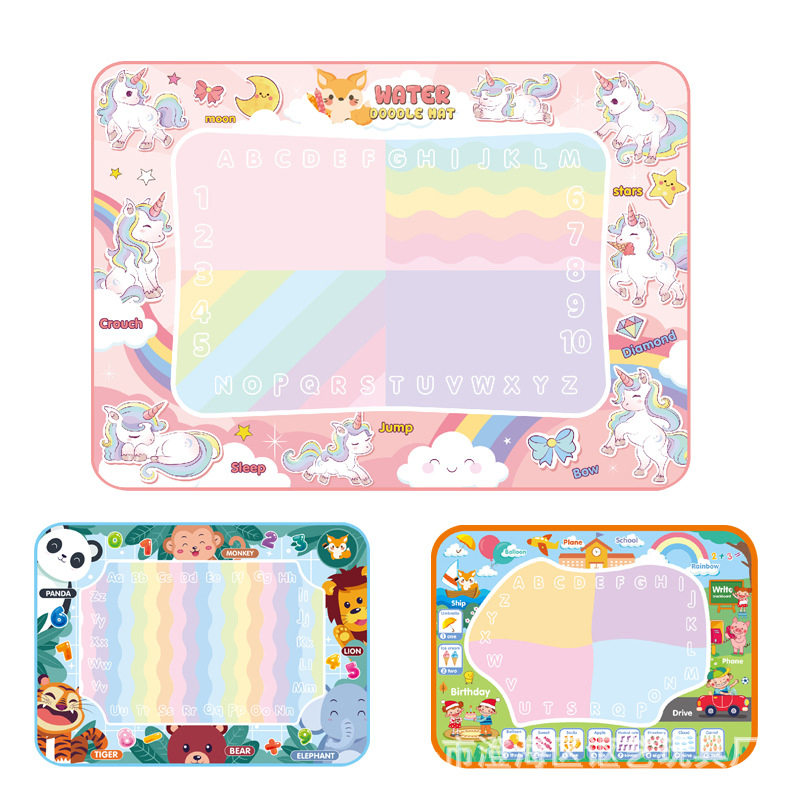 New Magical Water Canvas Children's Painting and Writing Blanket, Clear Water Graffiti, Educational Toy, Pattern Learning