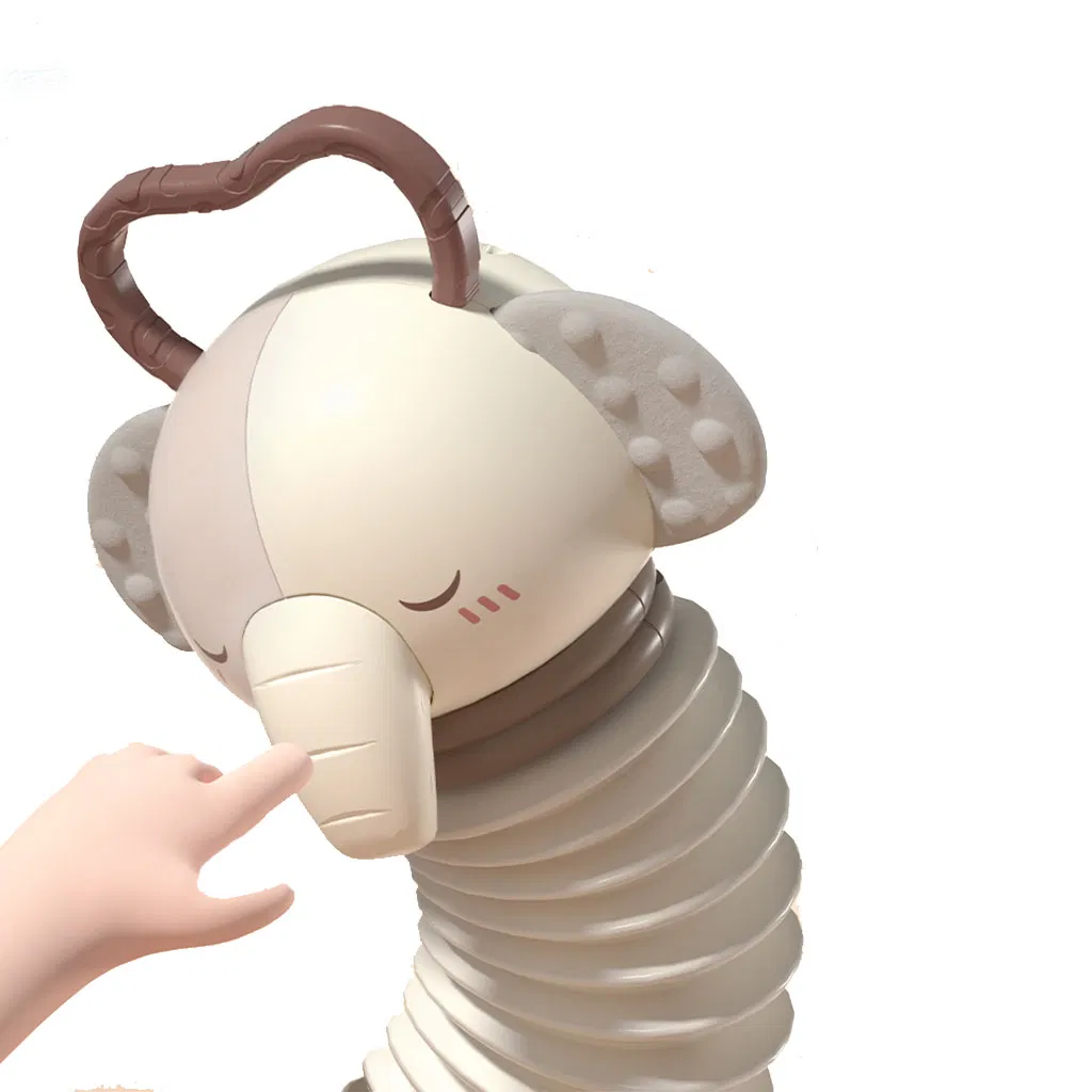Wholesale Baby Early Education Musical Toy Newborn Sleep Soothing Hanging Instrument Toy Cute Cartoon Elephant Accordion Kids Toy