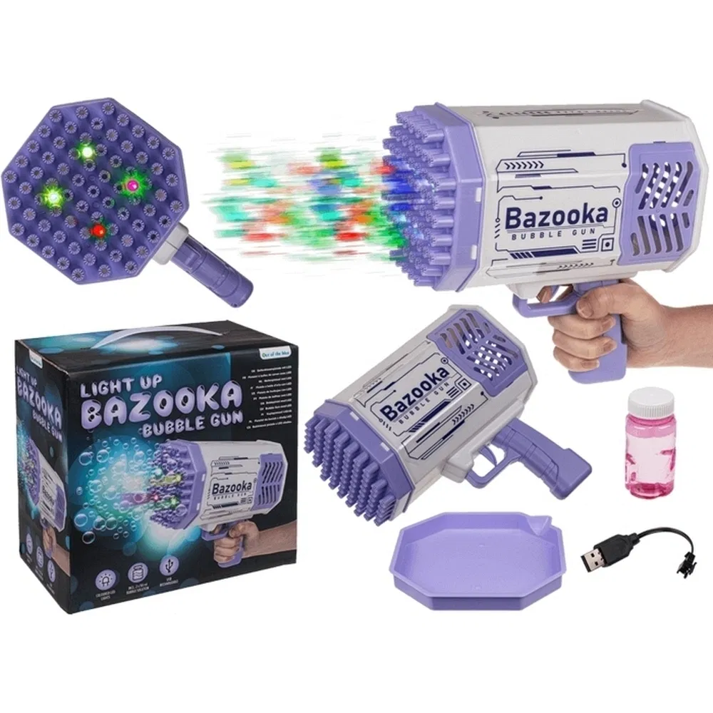 1200mAh Rechargeable Bazooka Bubble Machine Toy for Summer Garden Fun